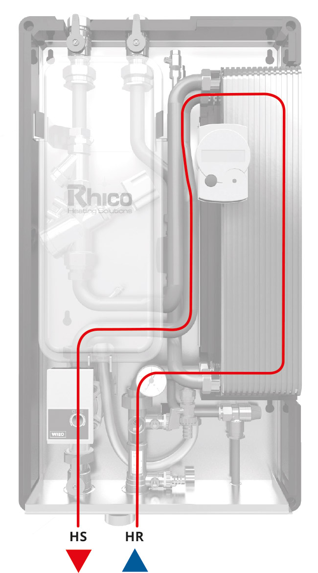 HT30/45 Pressure loss and heating circuit diagram
